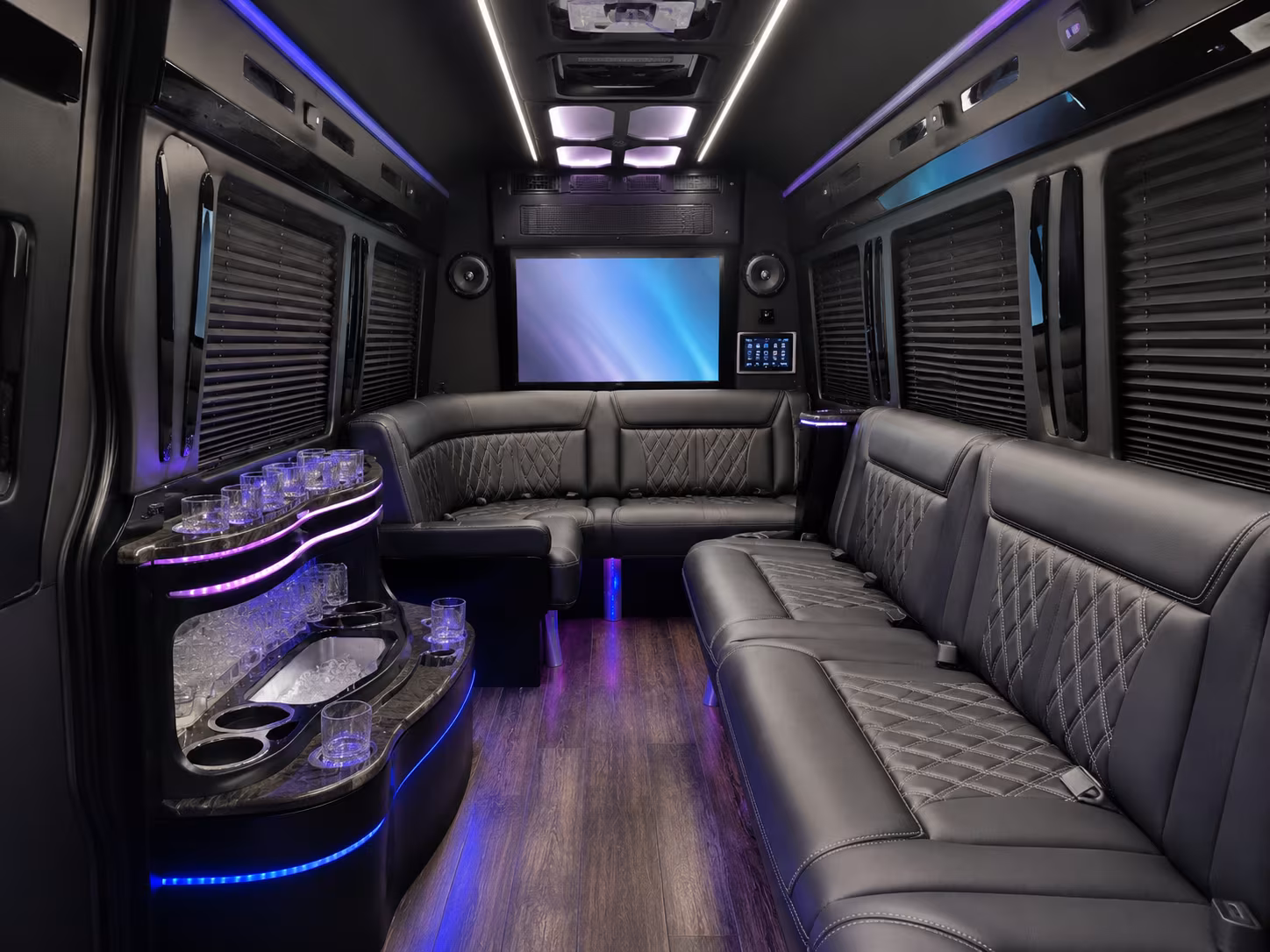 prom night bus rentals that cover the whole route from waltham to boston and back