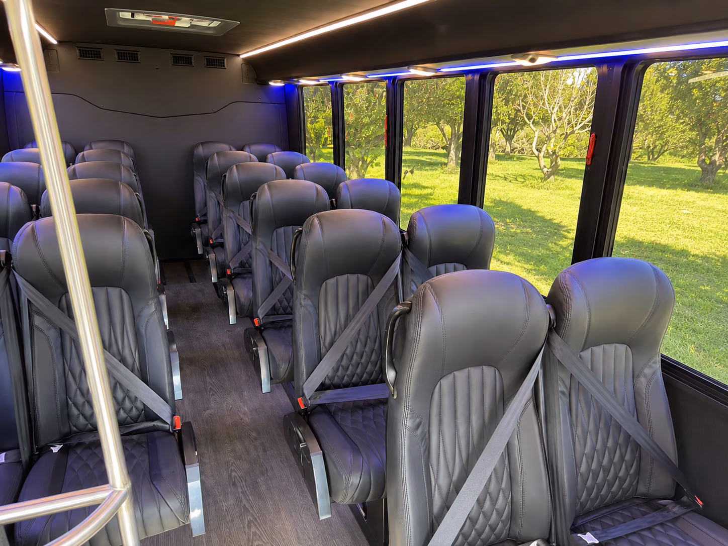 waltham 15 passenger minibus inside