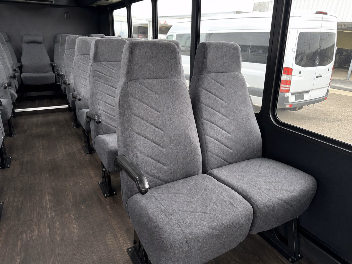 waltham 15 passenger minibus interior