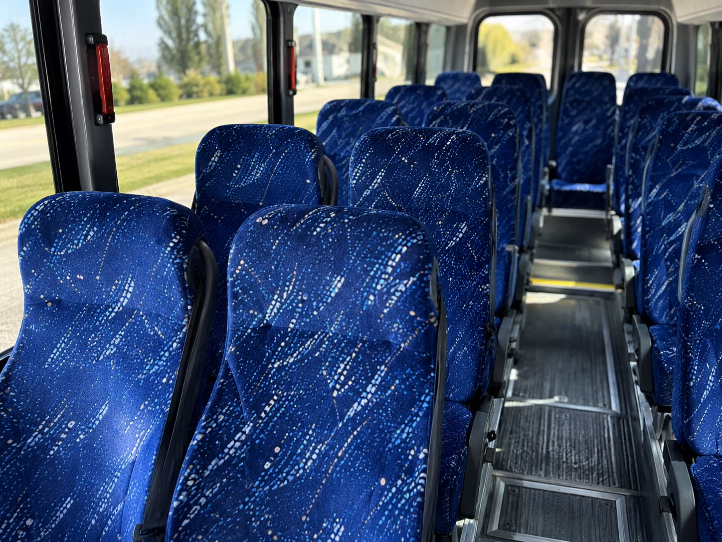 waltham 18 passenger minibus inside