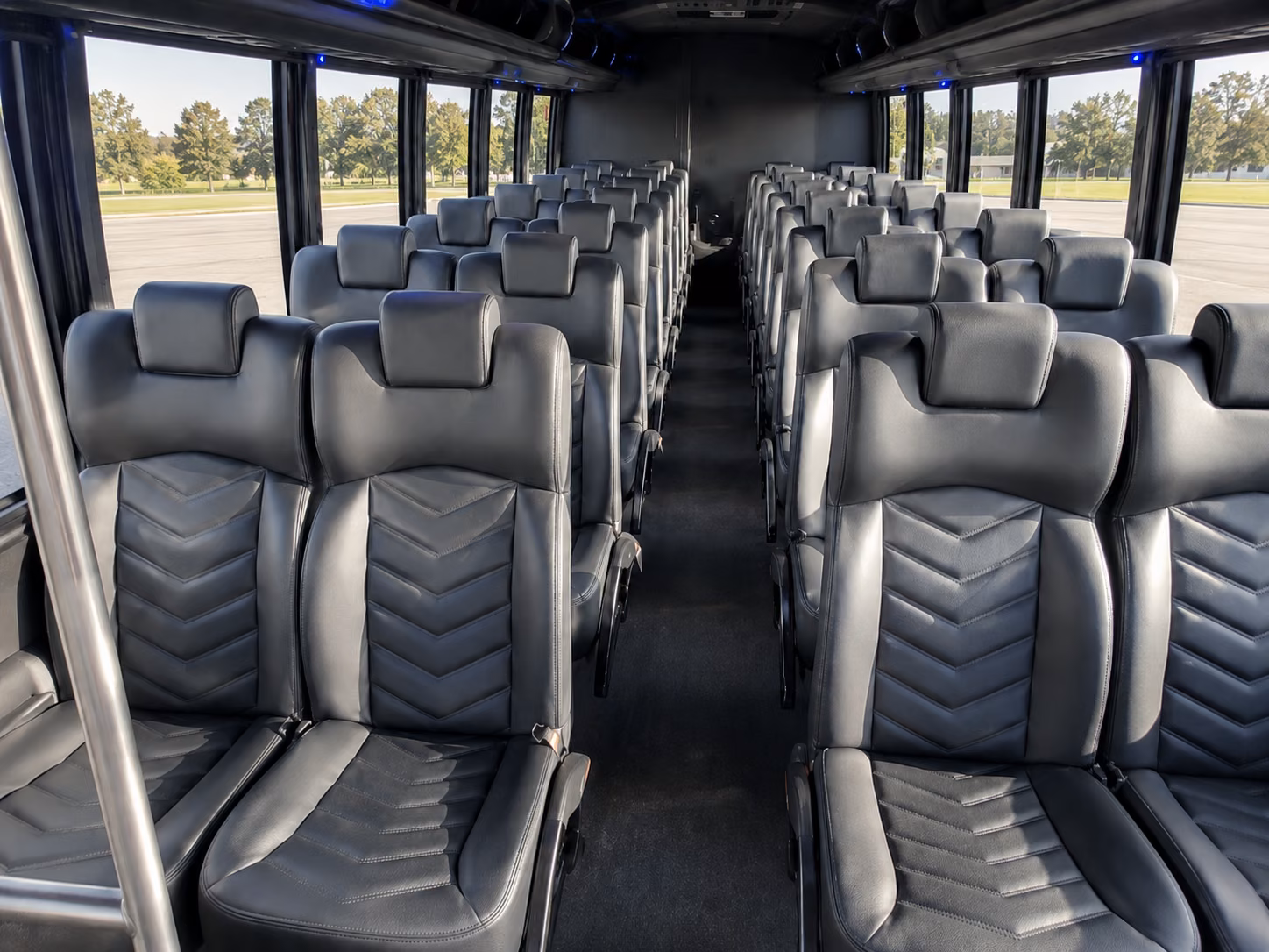 waltham 18 passenger minibus interior