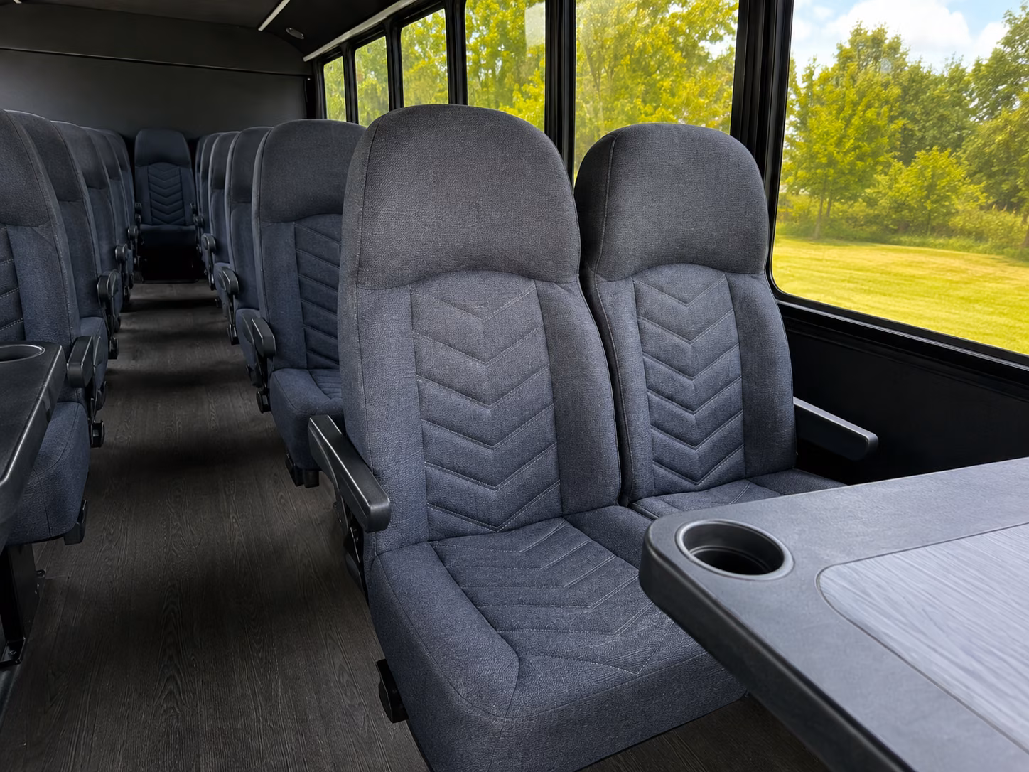 waltham 20 passenger minibus inside