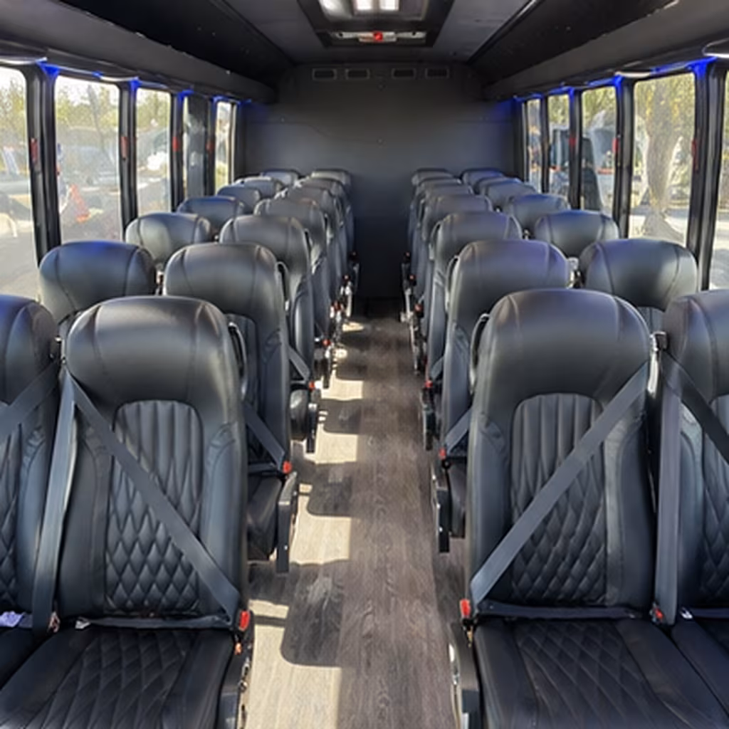 waltham 28 passenger minibus inside