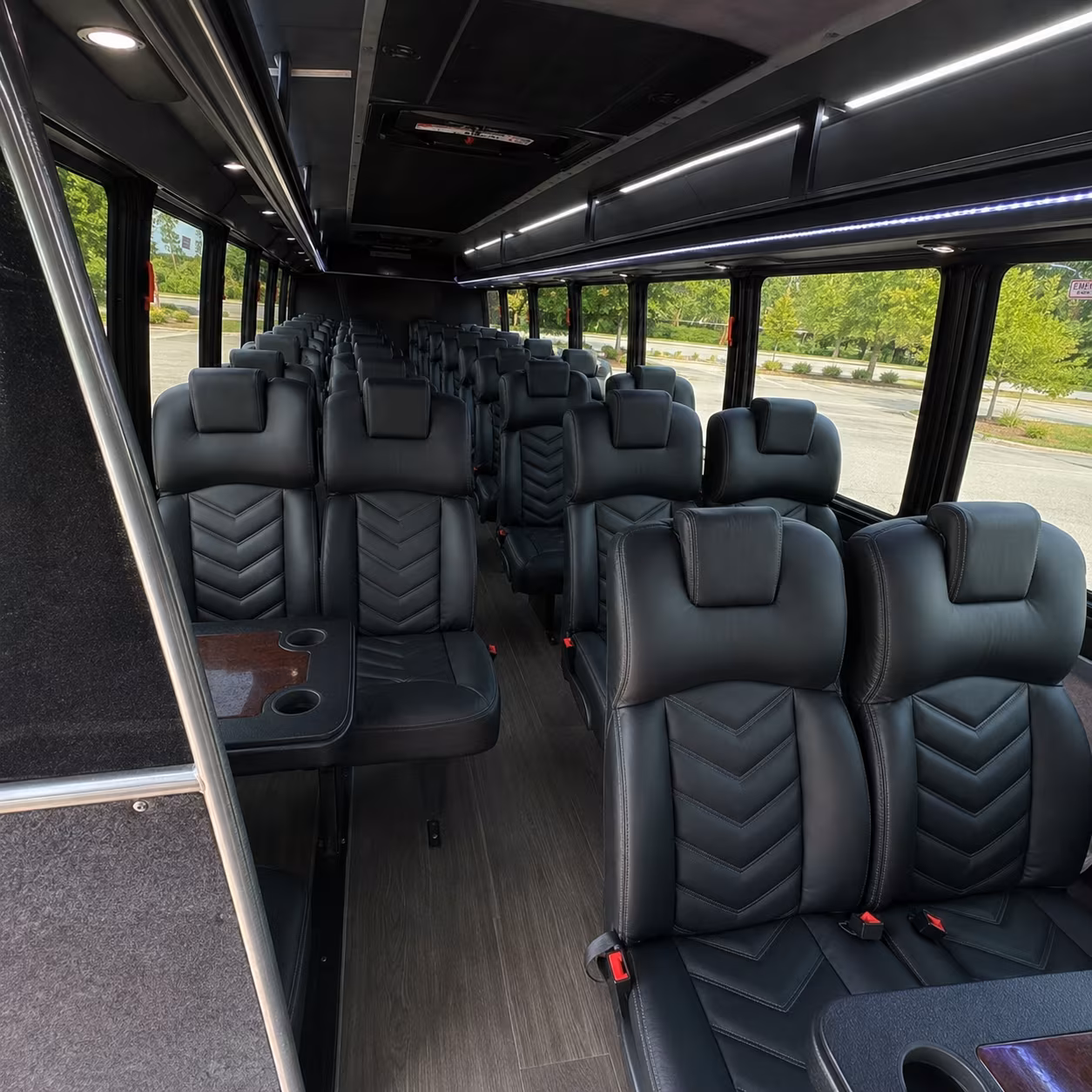 waltham 28 passenger minibus interior