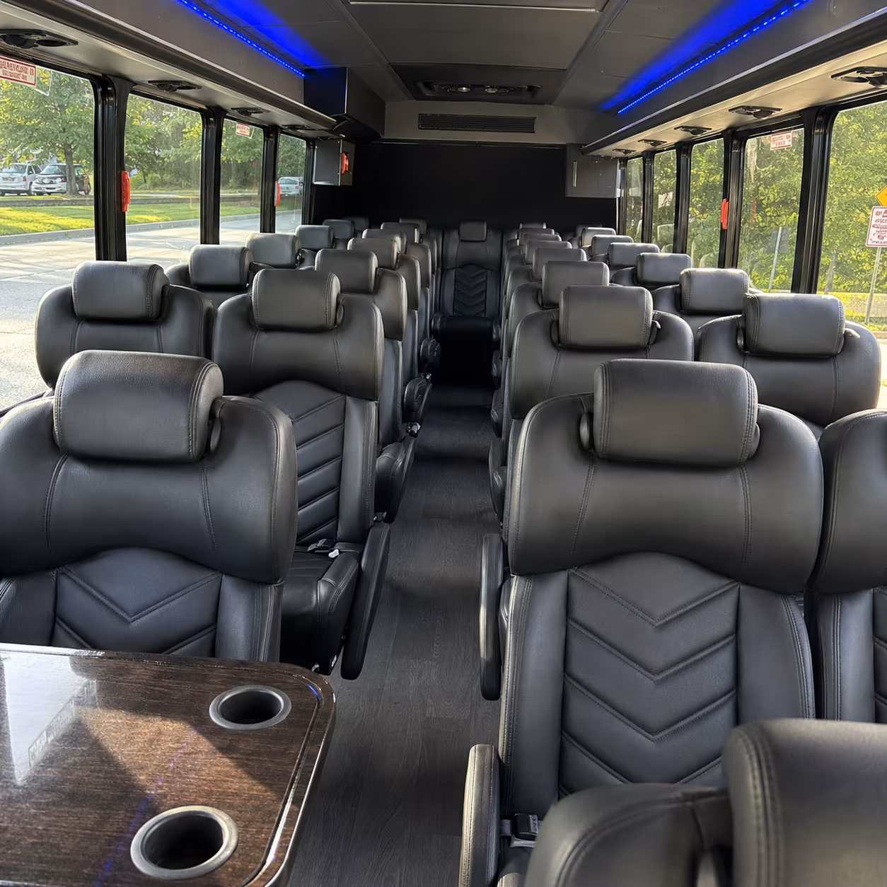 waltham 30 passenger minibus interior