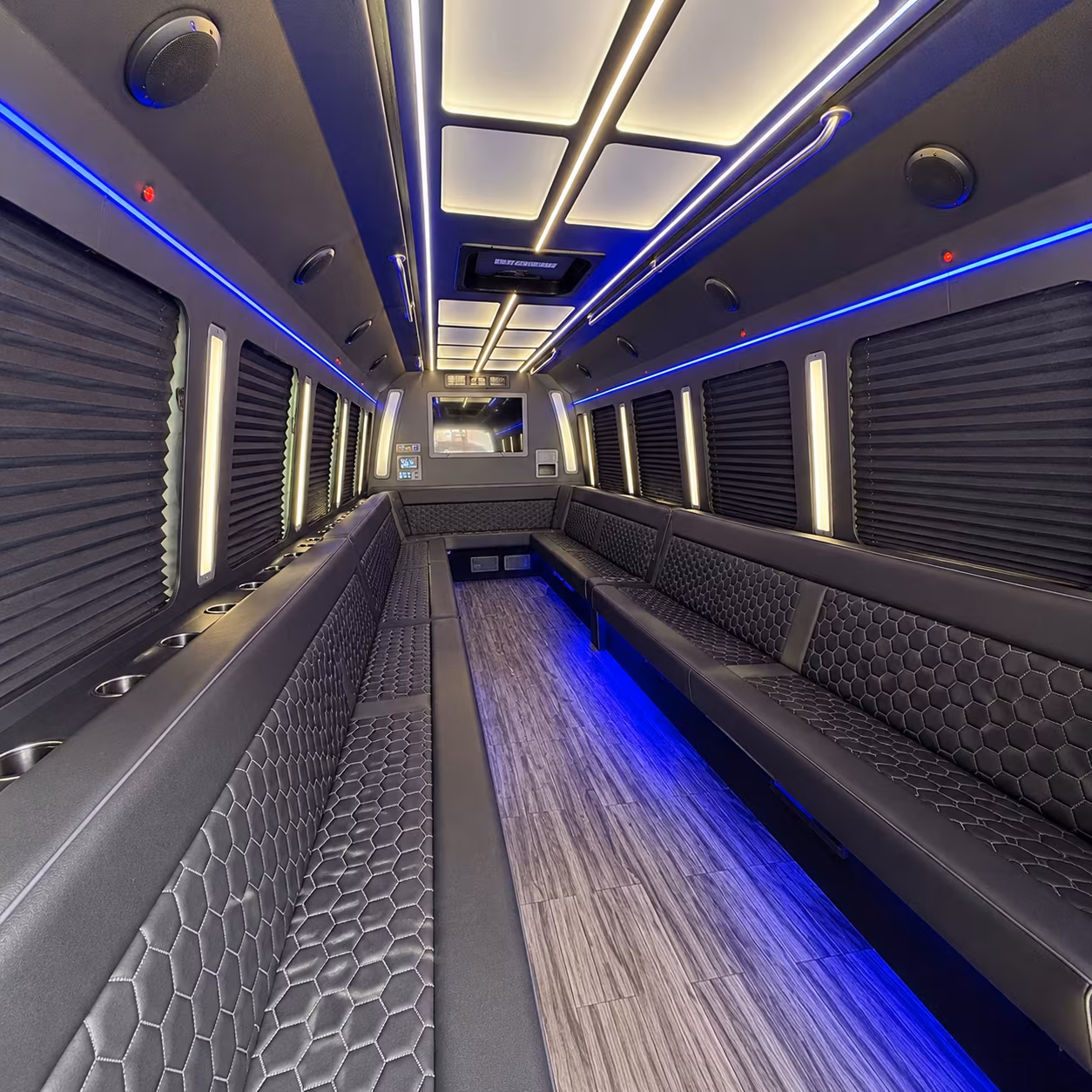 waltham 30 passenger party bus interior