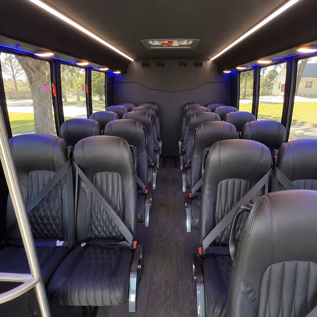 waltham 35 passenger minibus inside