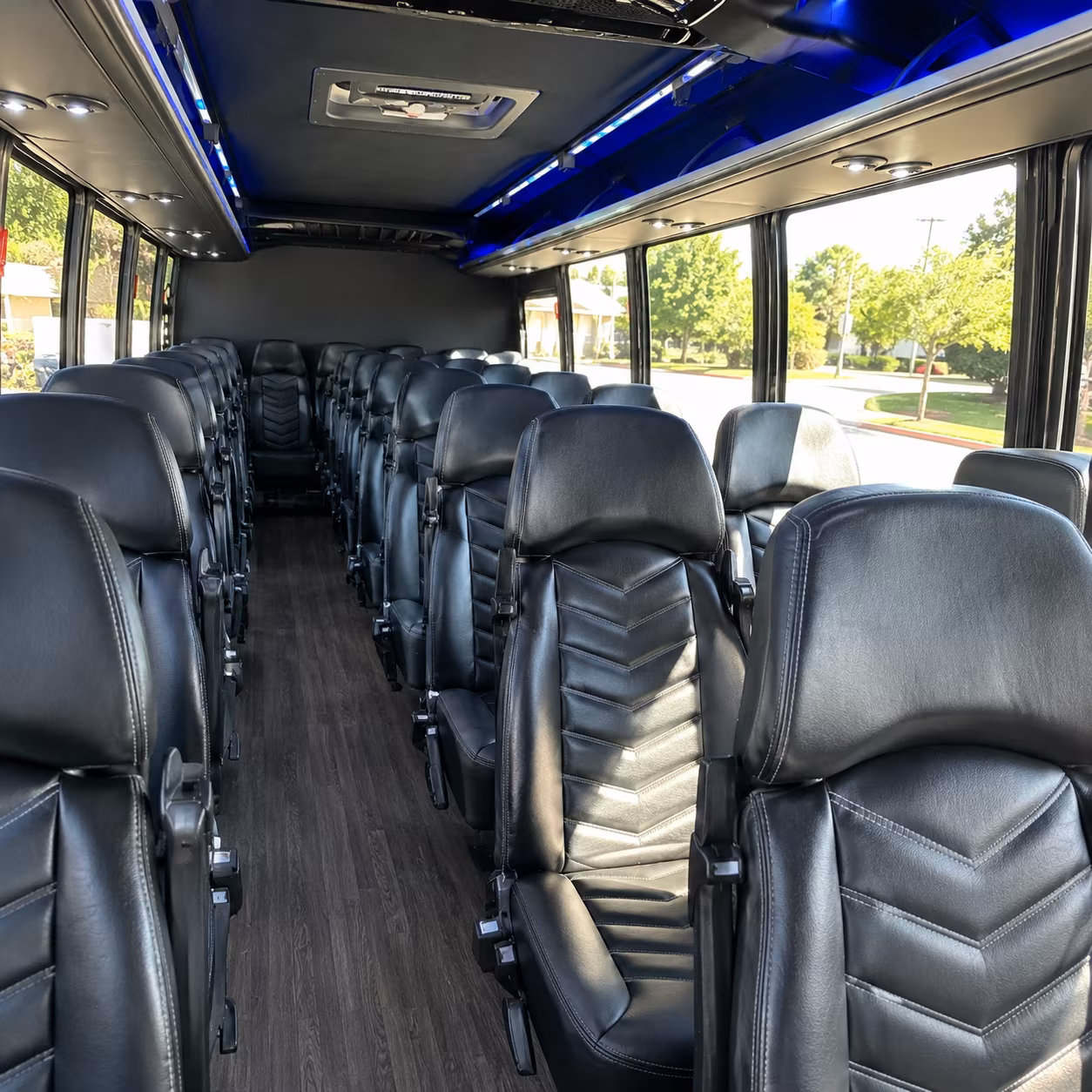 waltham 35 passenger minibus interior