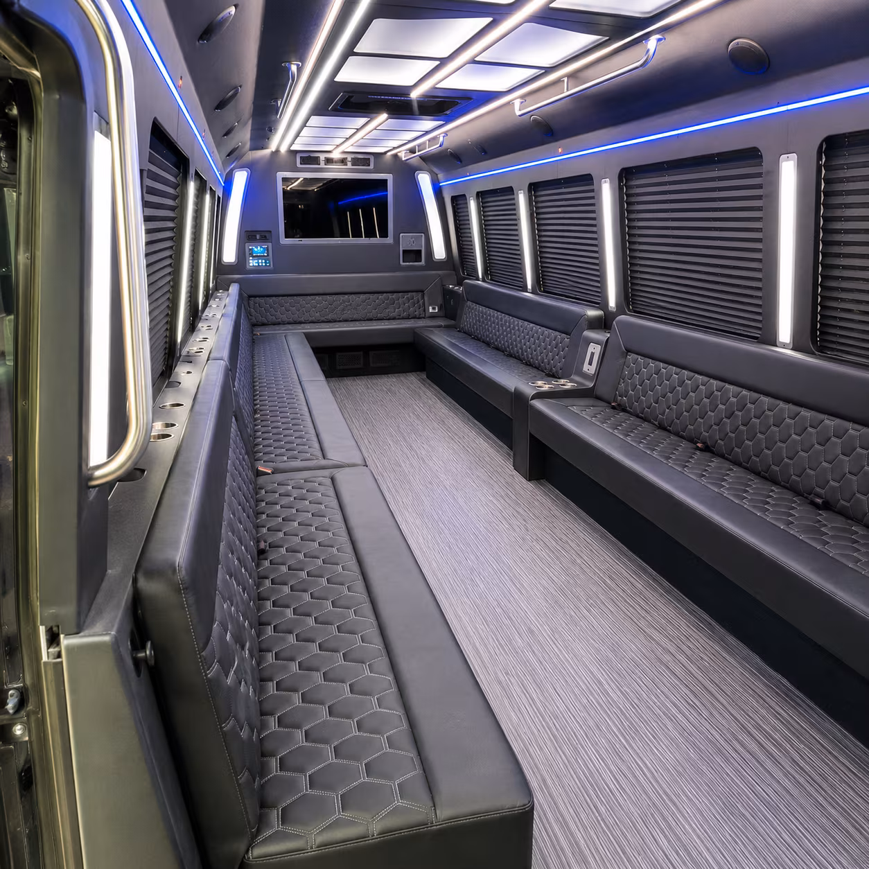 waltham 40 passenger party bus interior