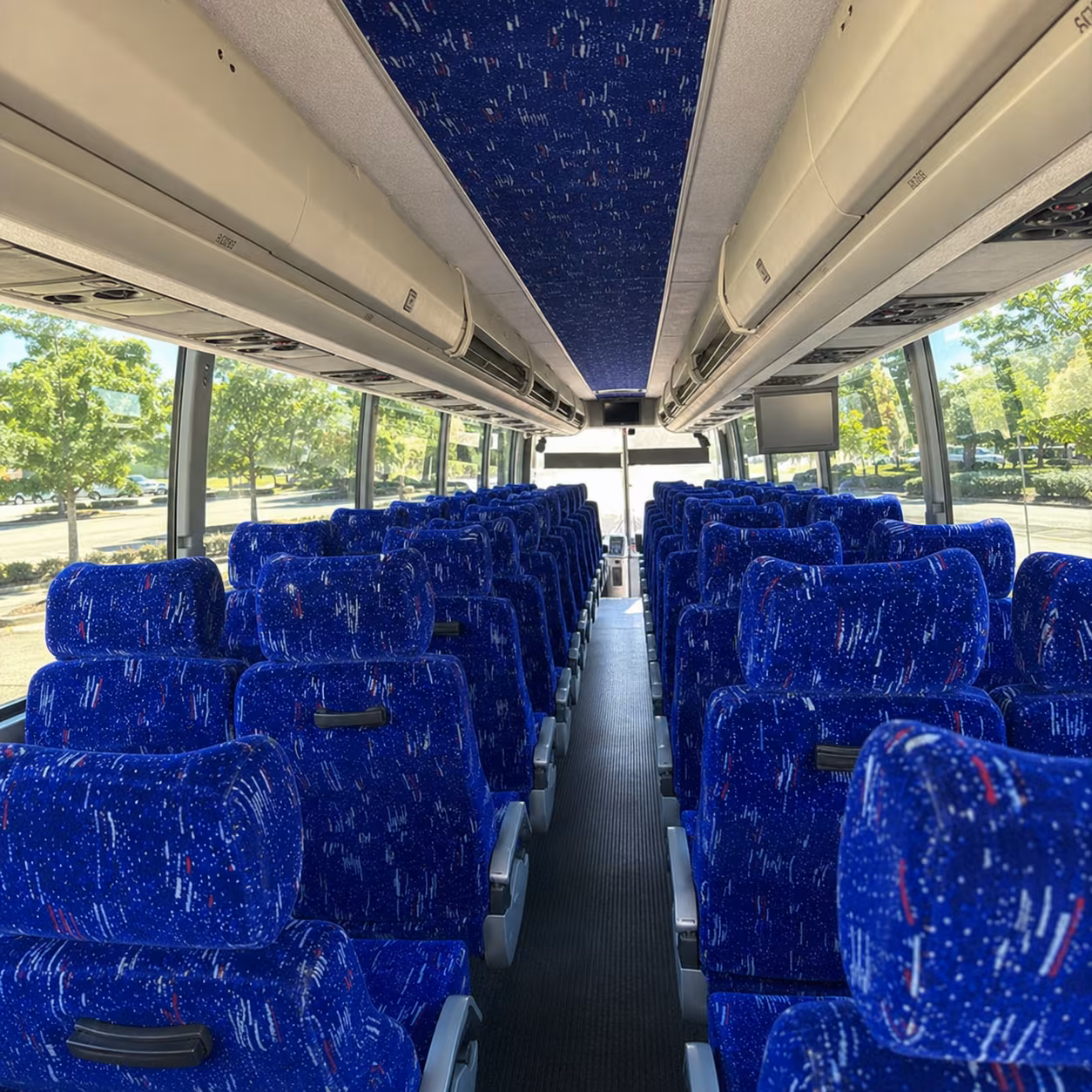 waltham 56 passenger charter bus interior