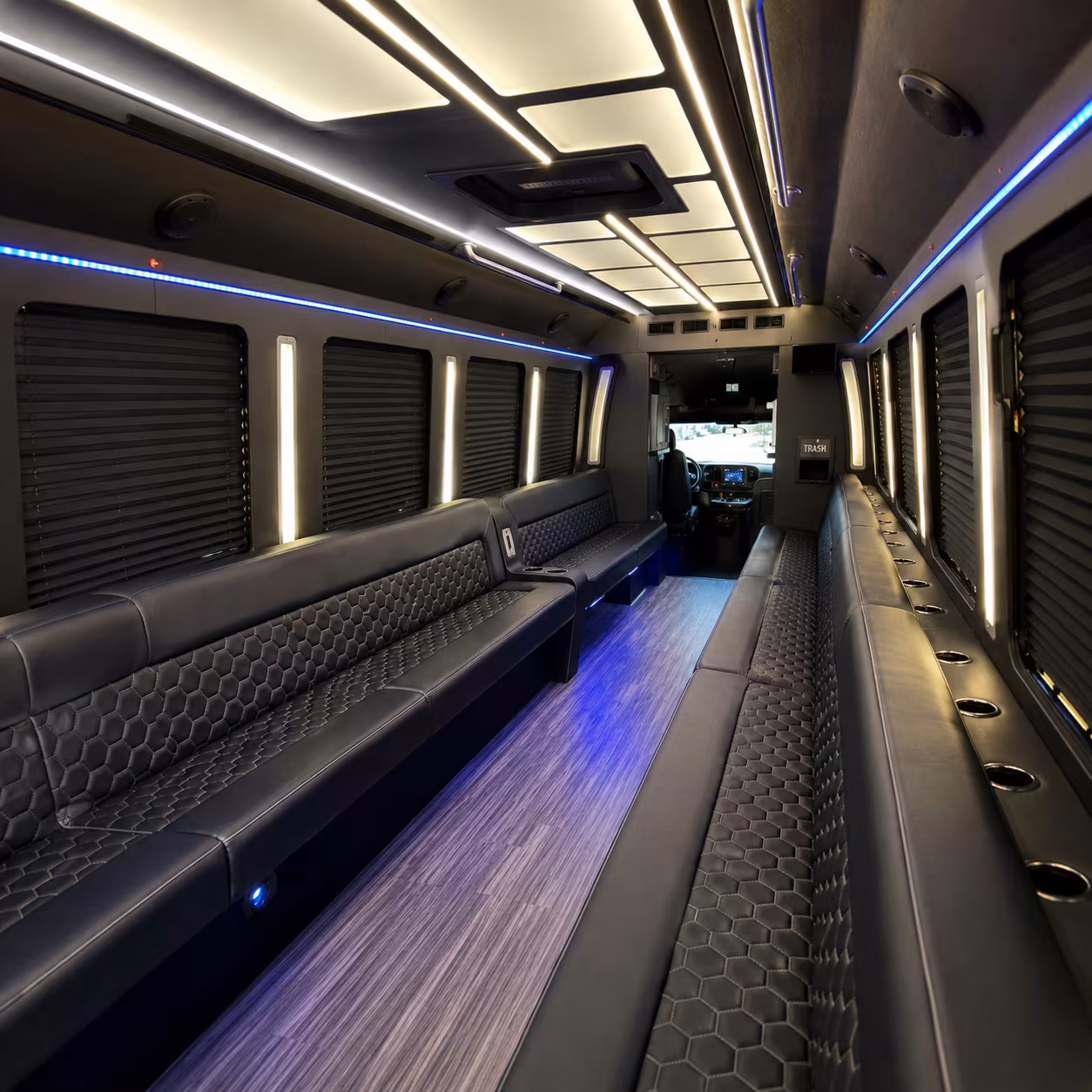 waltham party bus inside
